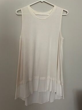 Soft Surroundings Cream Layered Sleeveless Tank